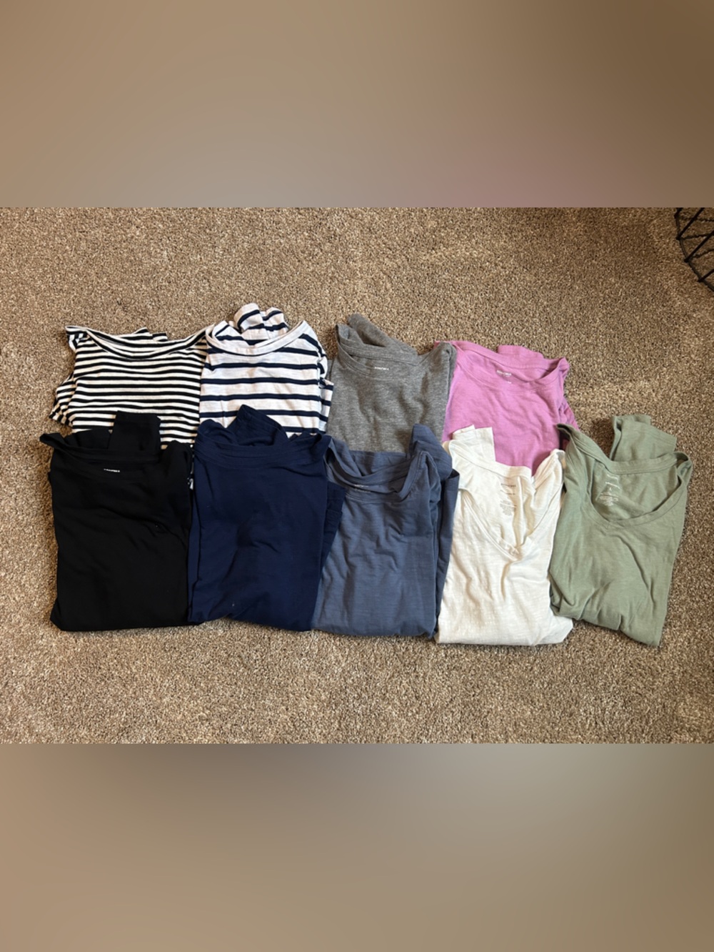Bundle of Women's Sonoma The Everyday Tee Long Sleeve Shirts, Size Large